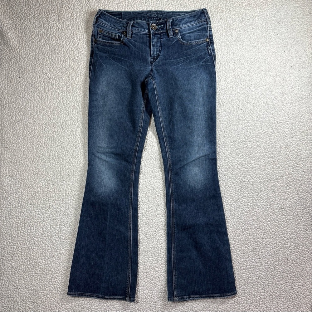 Silver Jeans Aiko Bootcut Women’s Size 27/31 Stretch Low Rise Dark Wash Jeans